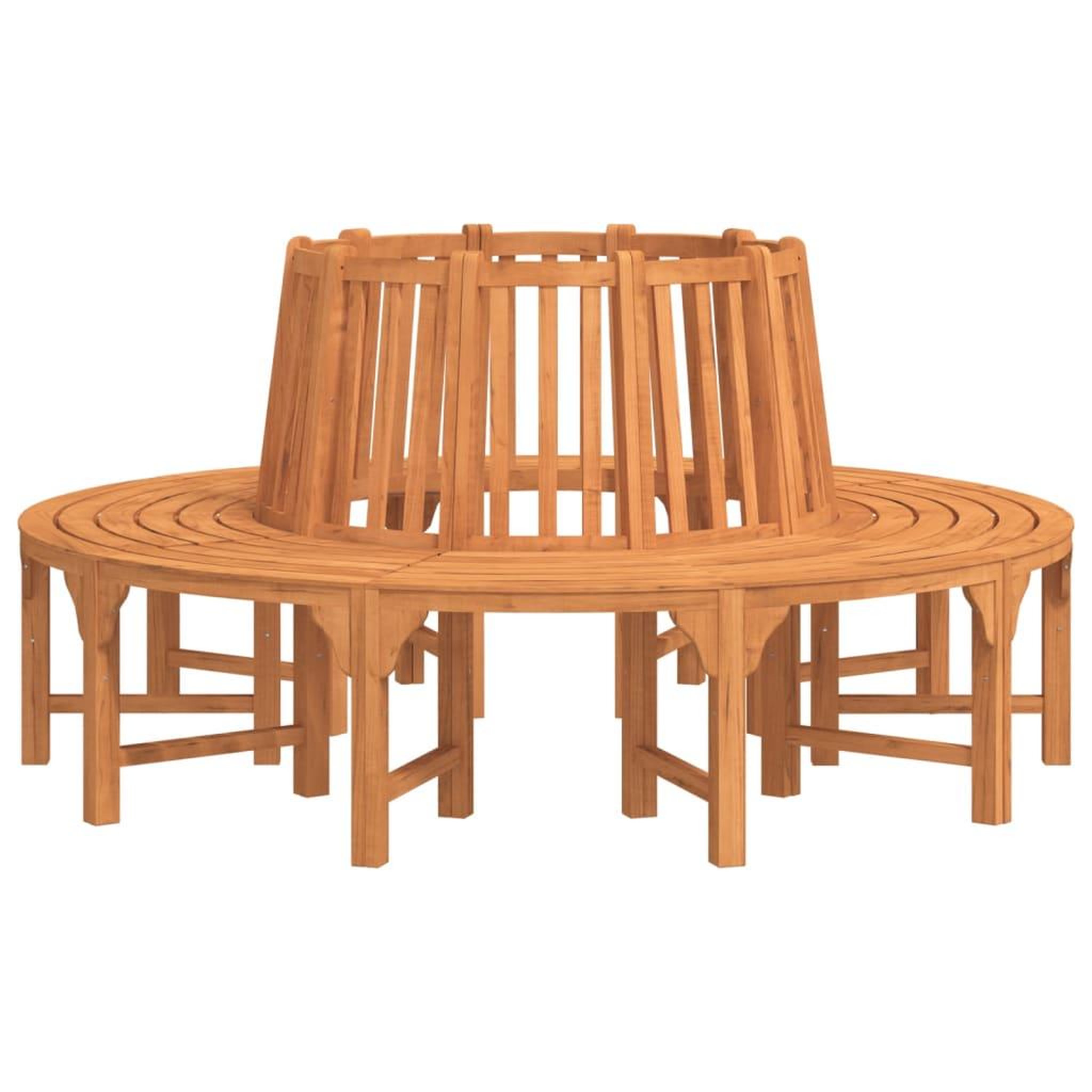 Voir la diapositive 2 : VIDAXL Banc de tour d'arbre rond Ø208 cm bois massif eucalyptus