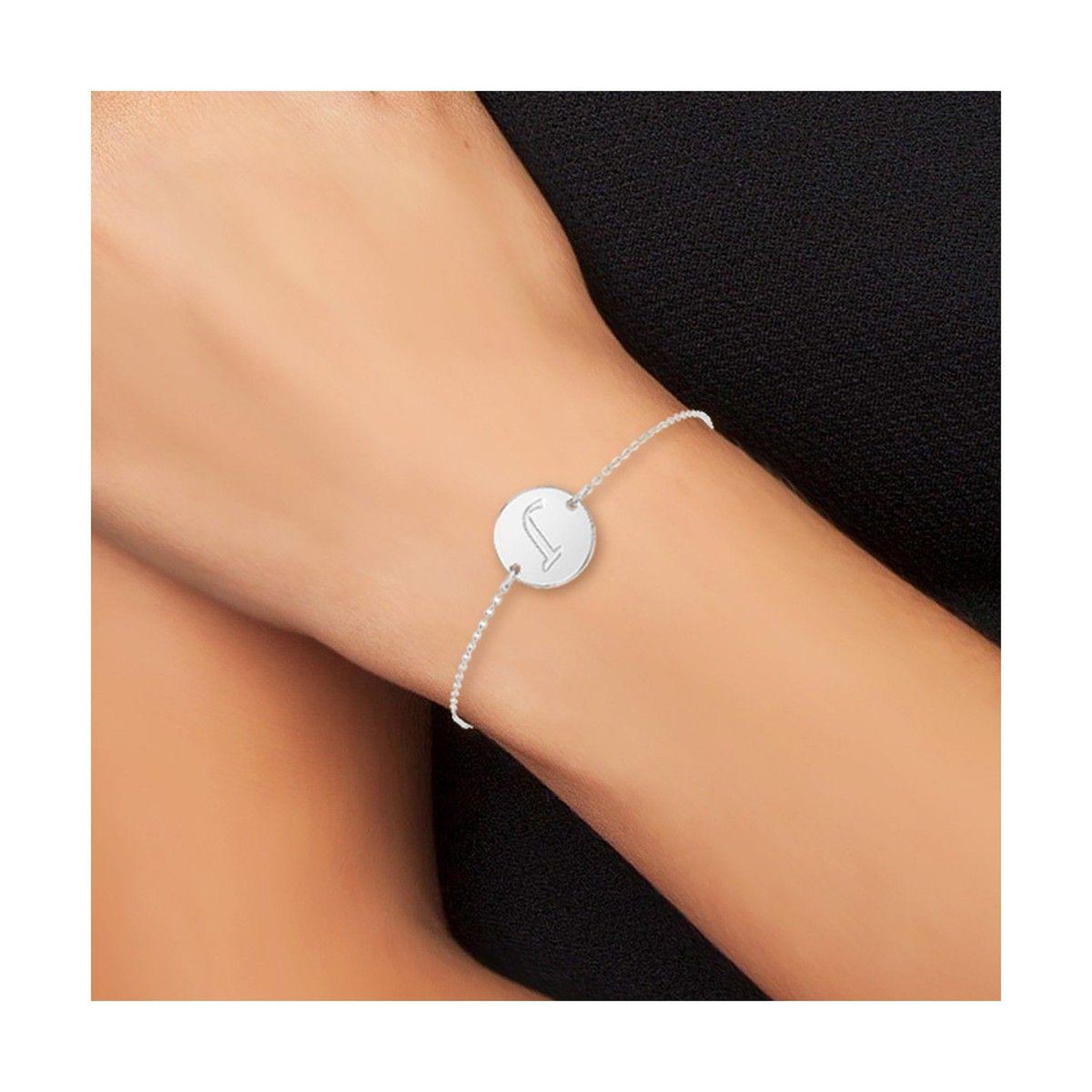 Voir la diapositive 2 : SC CRYSTAL Bracelet lettre J en acier inoxydable par SC Crystal