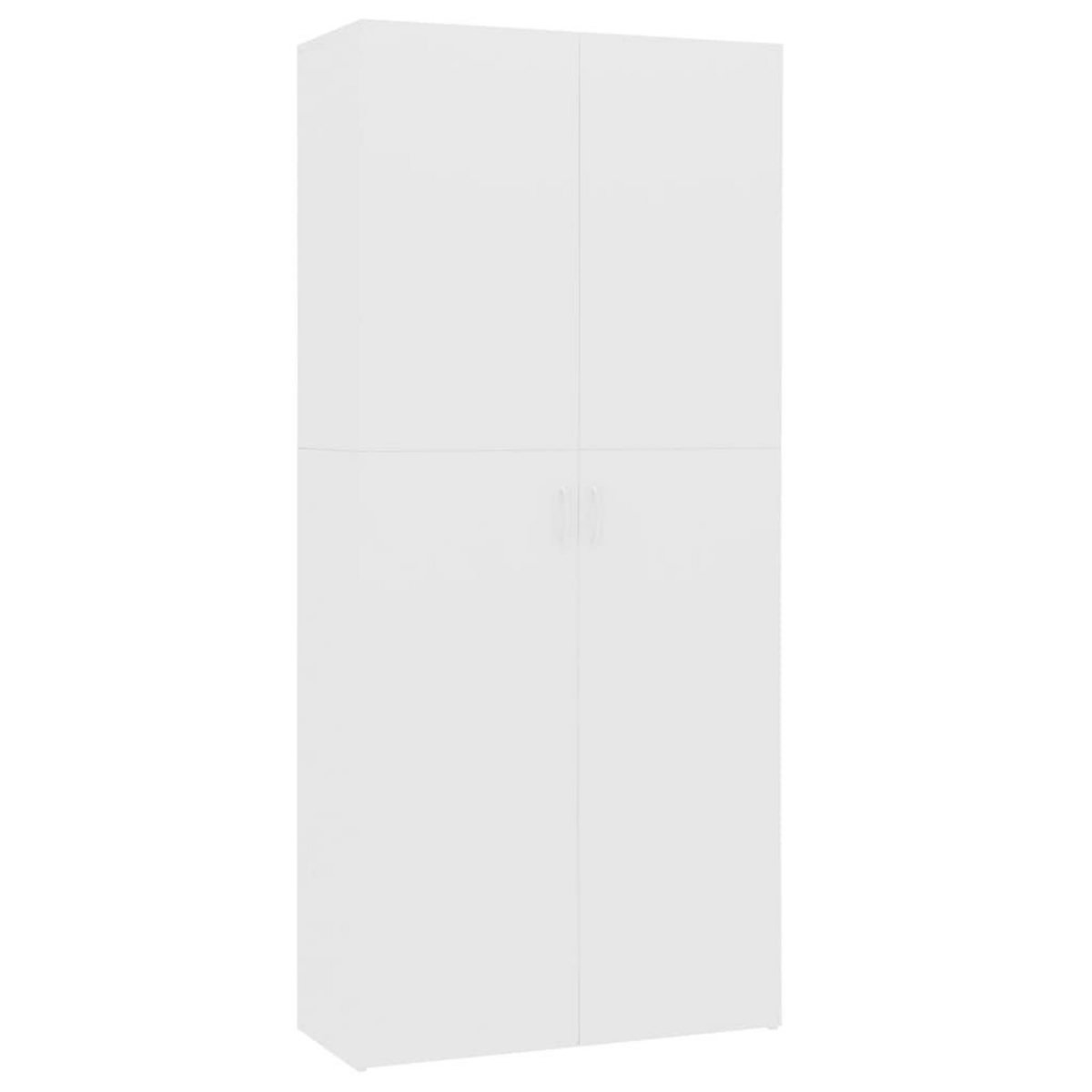 VIDAXL Armoire a chaussures Blanc 80 x 35,5 x 180 cm Bois d'ingenierie
