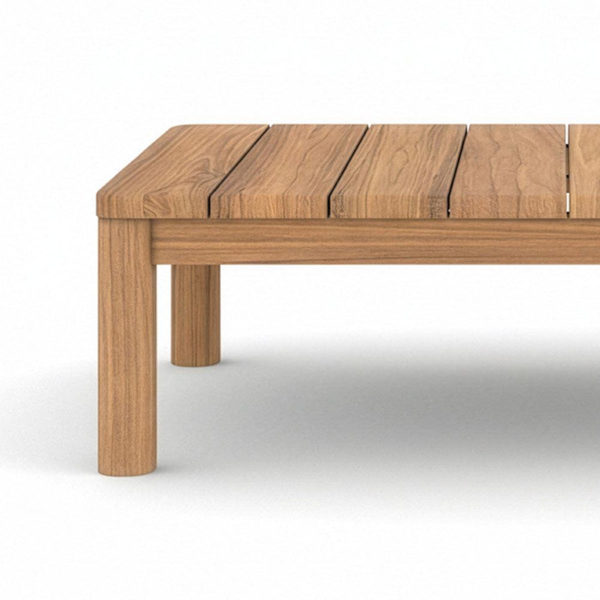 Rendez vous déco Salon de jardin 4 personnes en teck massif et tissu rayé gris-Nadila