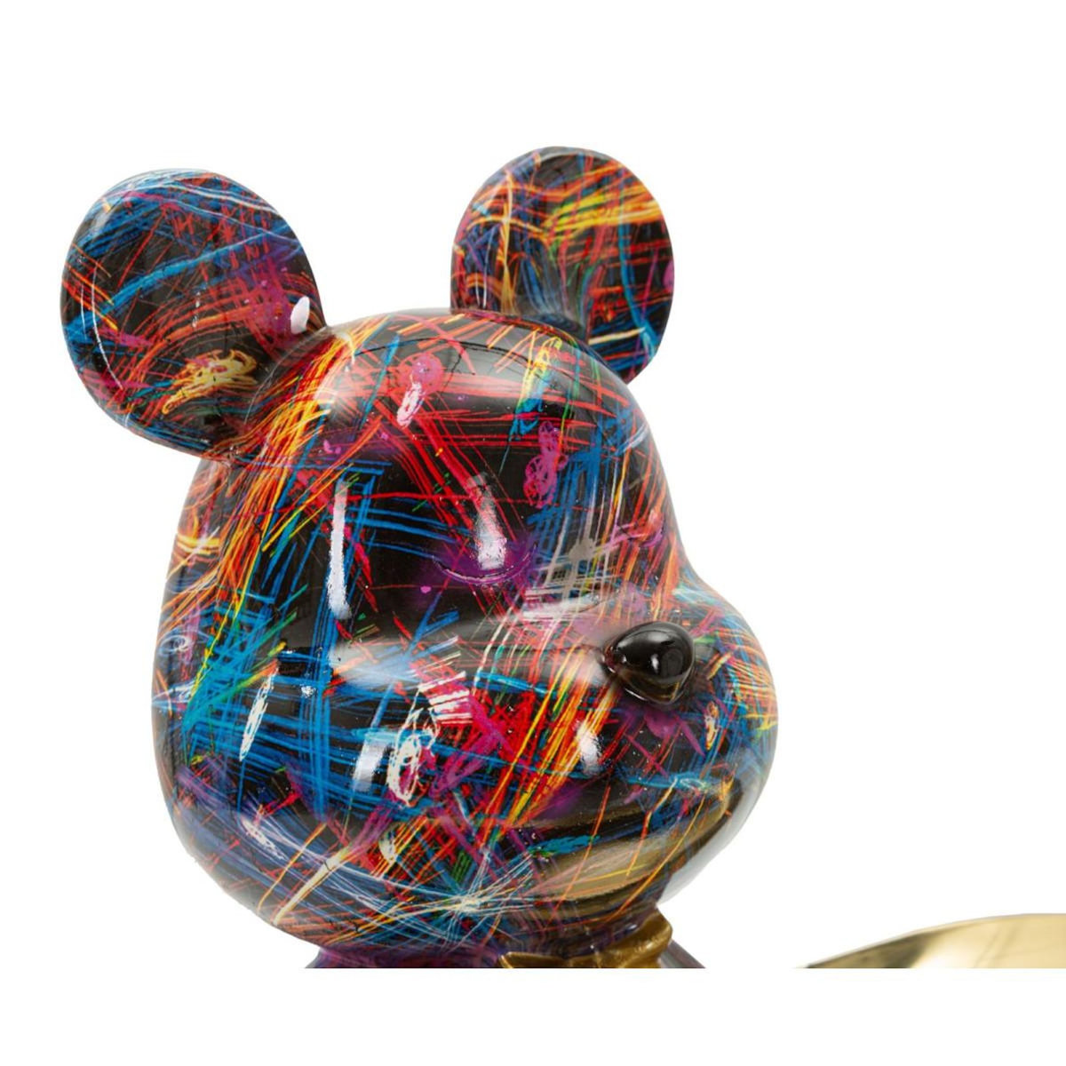 Paris Prix Statuette Ourson Assis & Vide-Poche  Psyco  22cm Multicolore