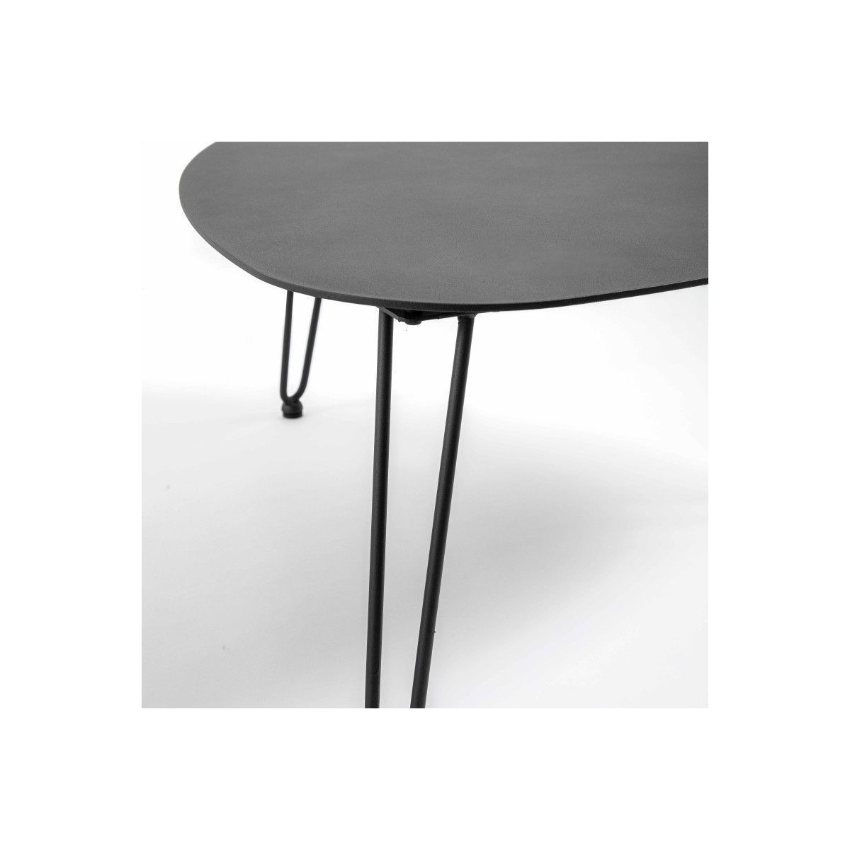 Oviala Table basse de jardin triangulaire - Aluminium - ATOLL