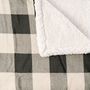 Voir la diapositive 2 : ACTUEL Plaid imprimé carreaux double face flanelle/sherpa 