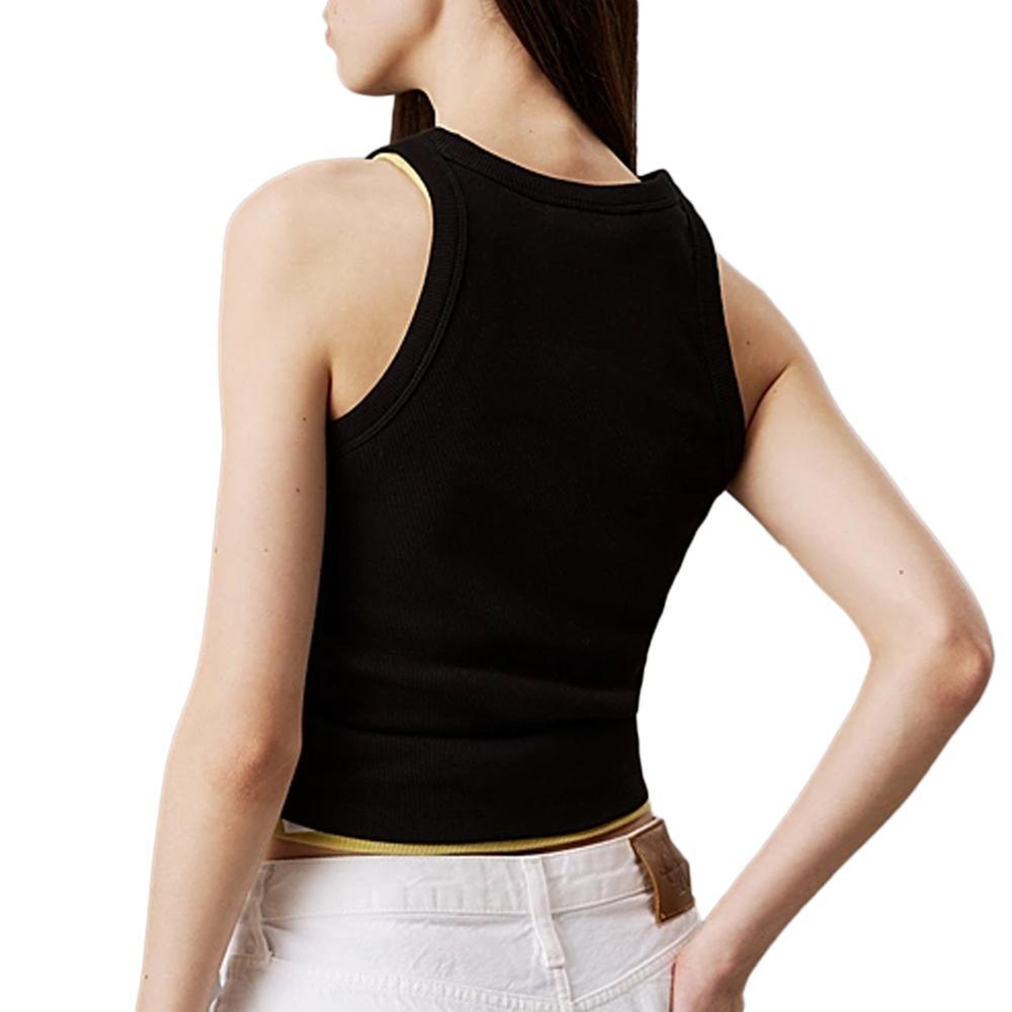 Voir la diapositive 2 : CALVIN KLEIN JEANS Débardeur Noir Femme Calvin Klein Jeans Monologo