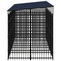 Voir la diapositive 3 : VIDAXL Chenil d'exterieur avec toit pour chiens Acier 9,22 m²