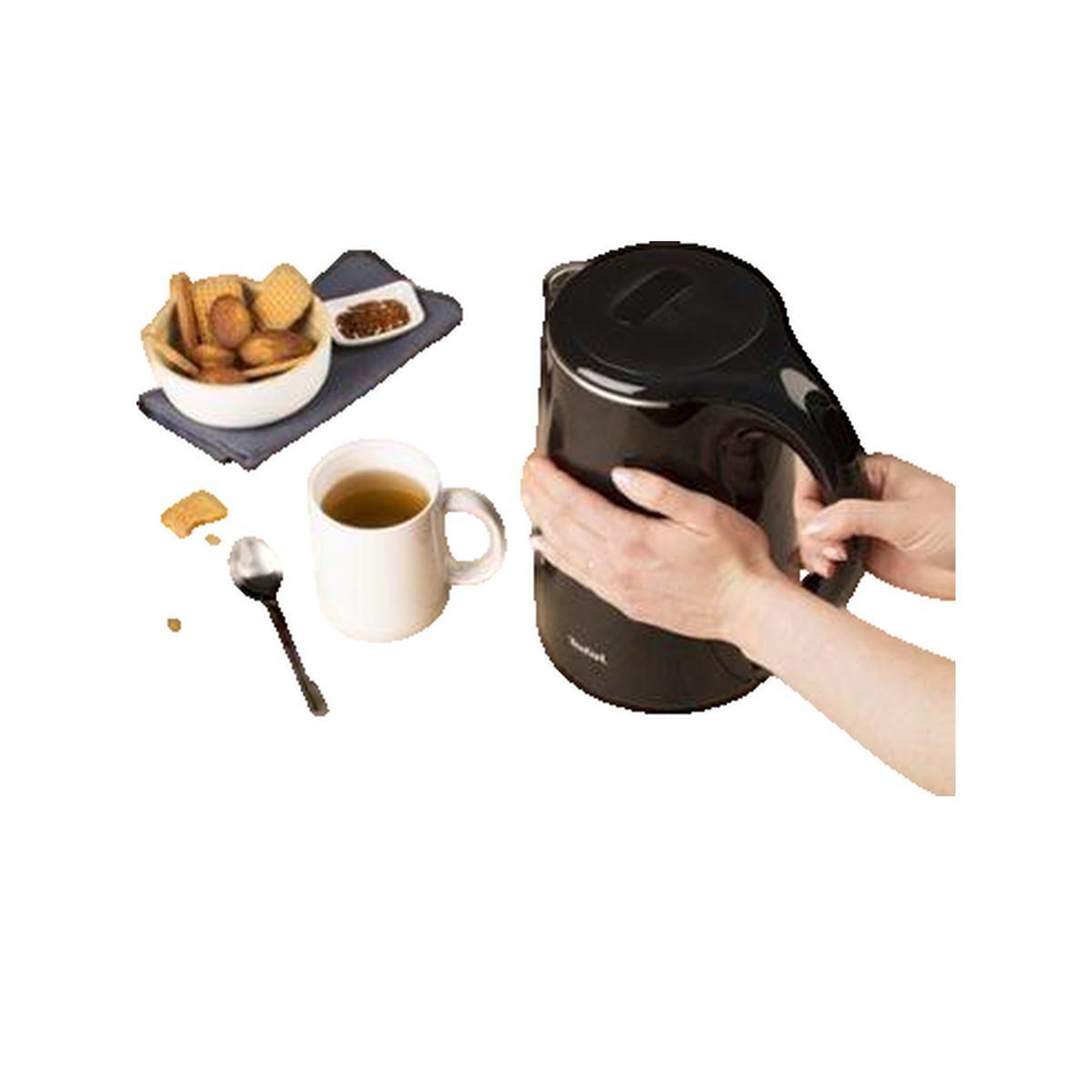 Voir la diapositive 2 : TEFAL Bouilloire électrique Tefal KO260130 1,7 litre noir et blanc