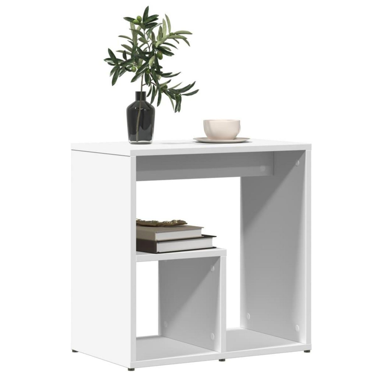 VIDAXL Table d'appoint blanc 50x30x50 cm bois d'ingenierie