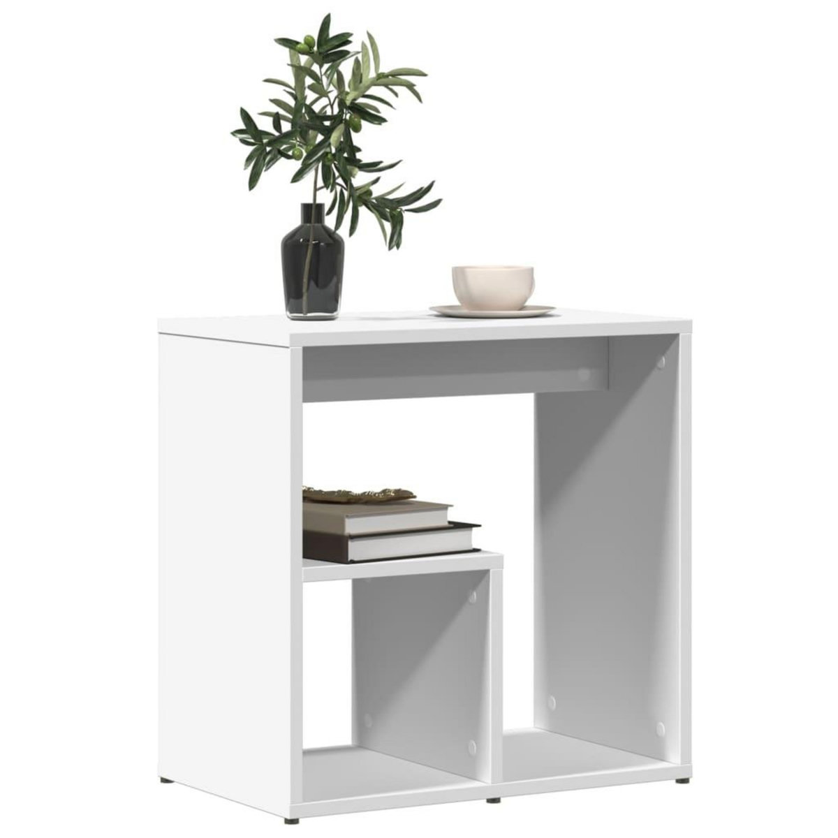 VIDAXL Table d'appoint blanc 50x30x50 cm bois d'ingenierie