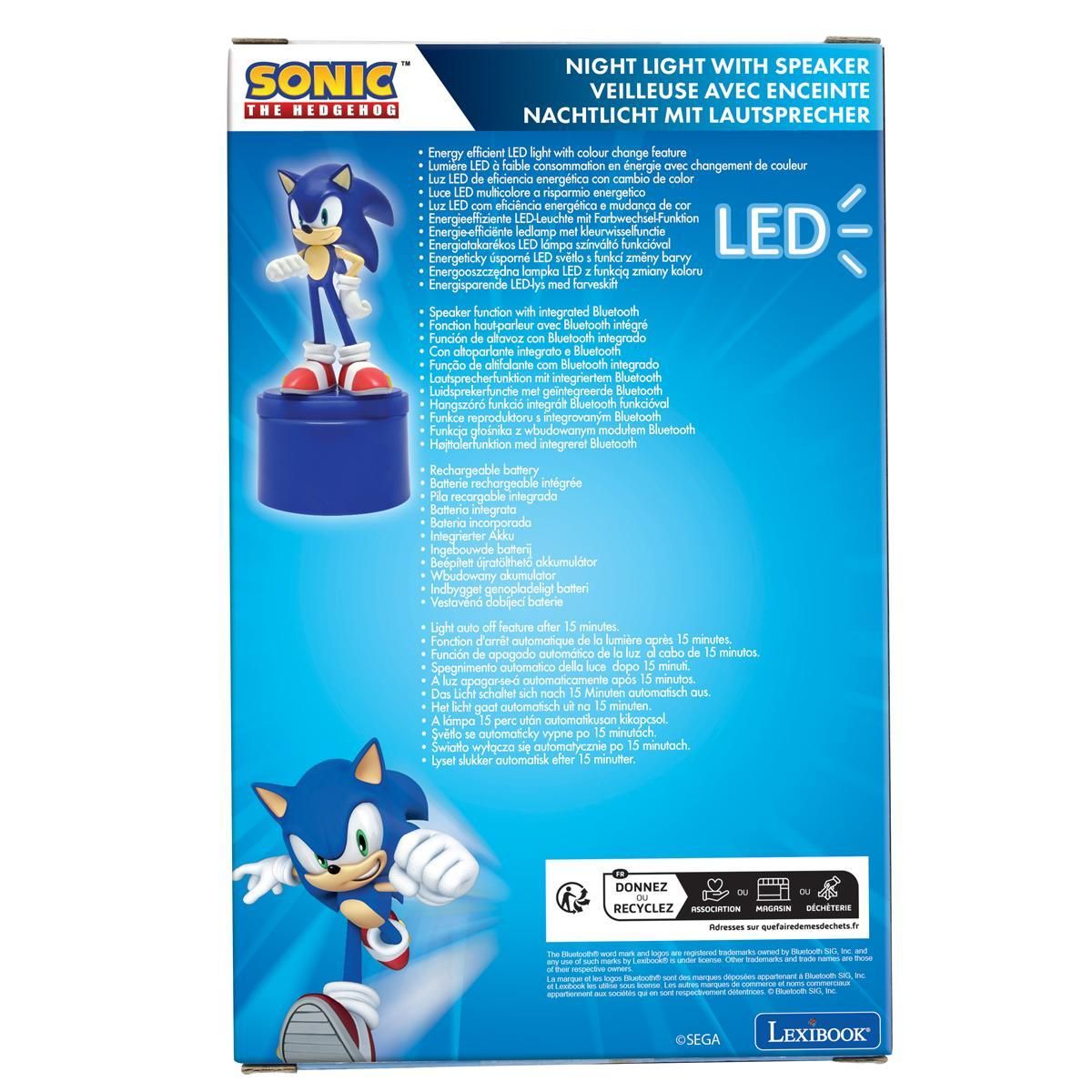 Lexibook Enceinte Bluetooth veilleuse Sonic