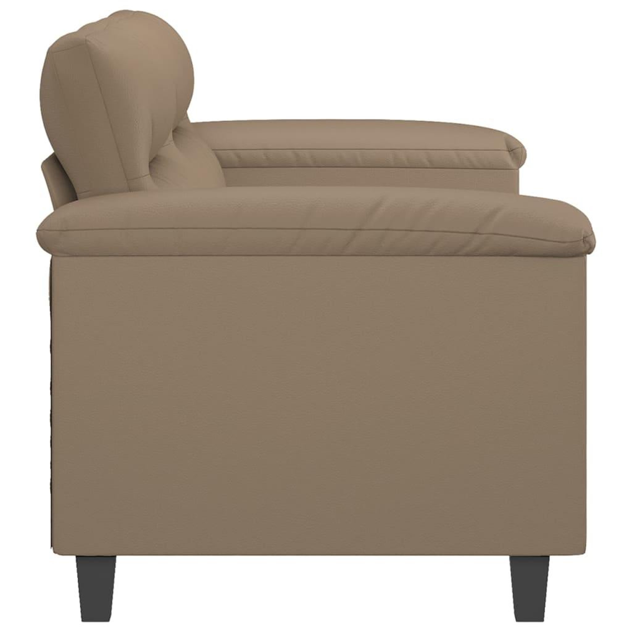 Voir la diapositive 4 : VIDAXL Canape a 2 places Cappuccino 140 cm Similicuir