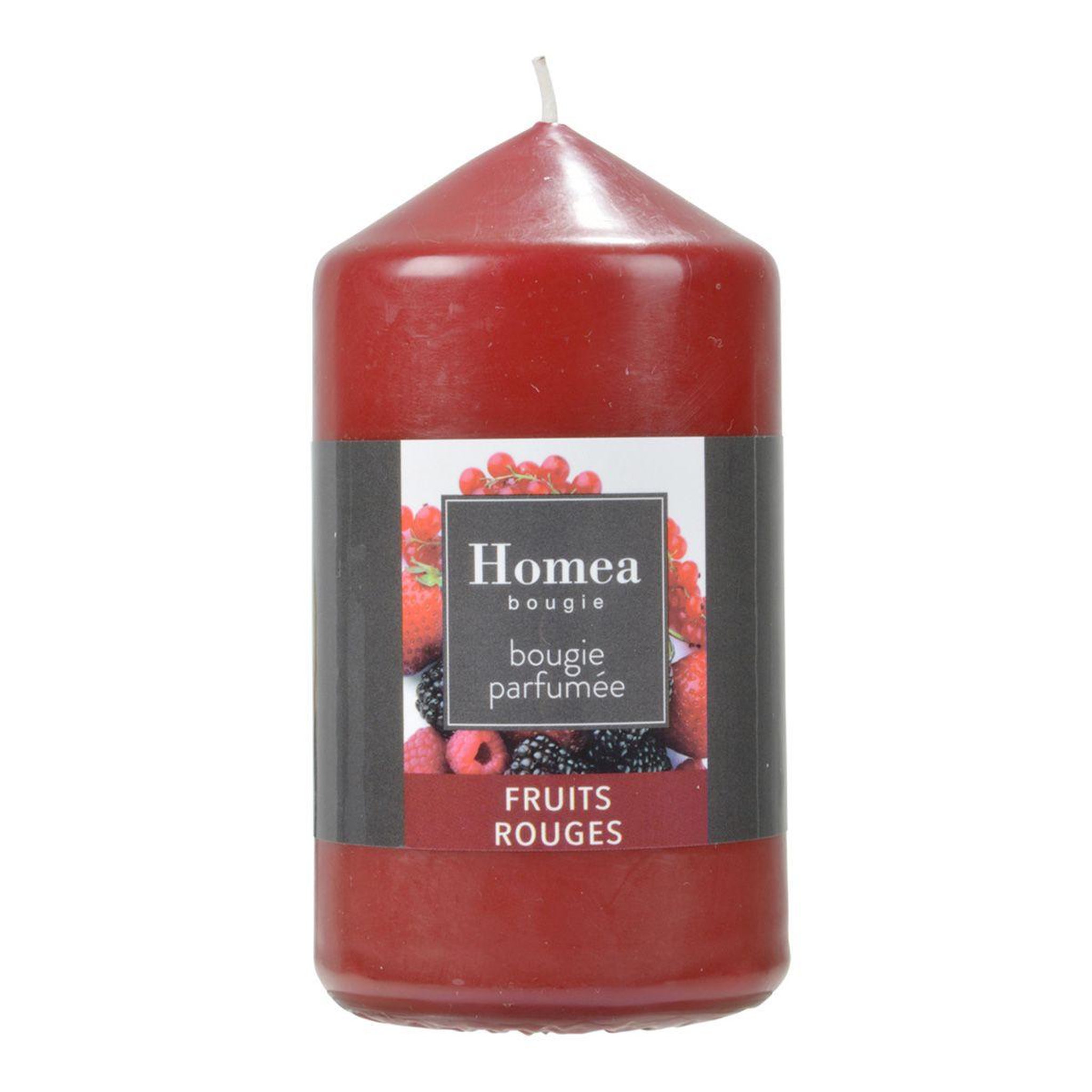 HOMEA Bougie pilier  essentiel ii  11cm fruits rouges