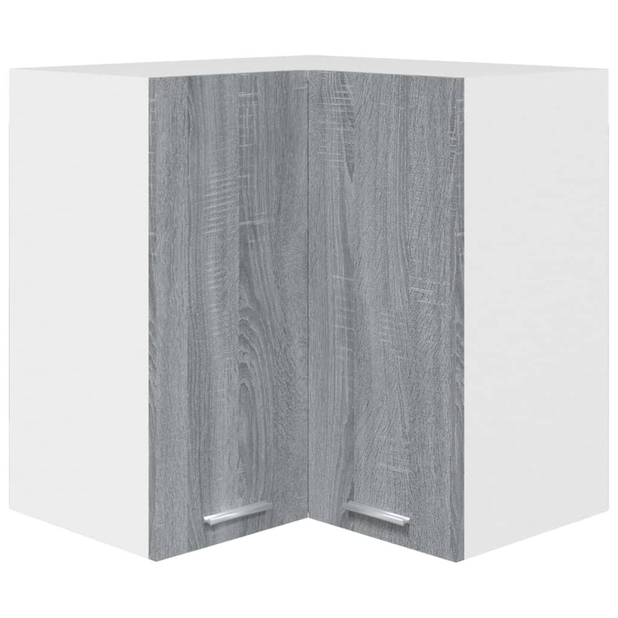 Voir la diapositive 2 : VIDAXL Armoire d'angle suspendue Sonoma gris Bois d'ingenierie