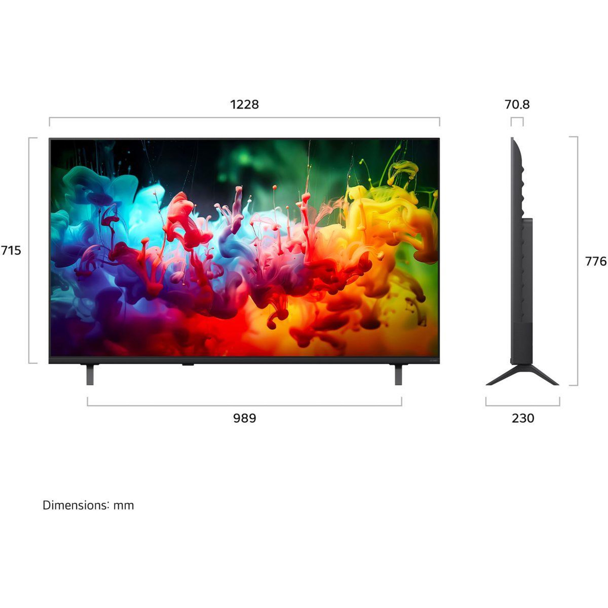 Voir la diapositive 2 : LG Tv mini led 55qned71b (2026) 55  (140 cm)