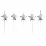 Paris Prix Lot de 5 Bougies 3D  Étoile  7cm Argent