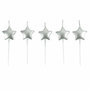 Voir la diapositive 1 : Paris Prix Lot de 5 Bougies 3D  Étoile  7cm Argent