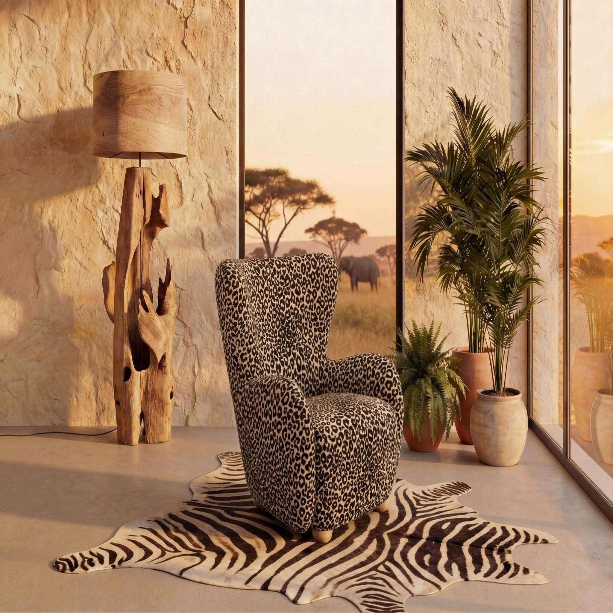Voir la diapositive 2 : CASANOVA PARIS Lili - fauteuil tissu imprimé animalier