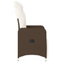 Voir la diapositive 5 : VIDAXL Chaises inclinables de jardin lot de 2 et coussins marron rotin