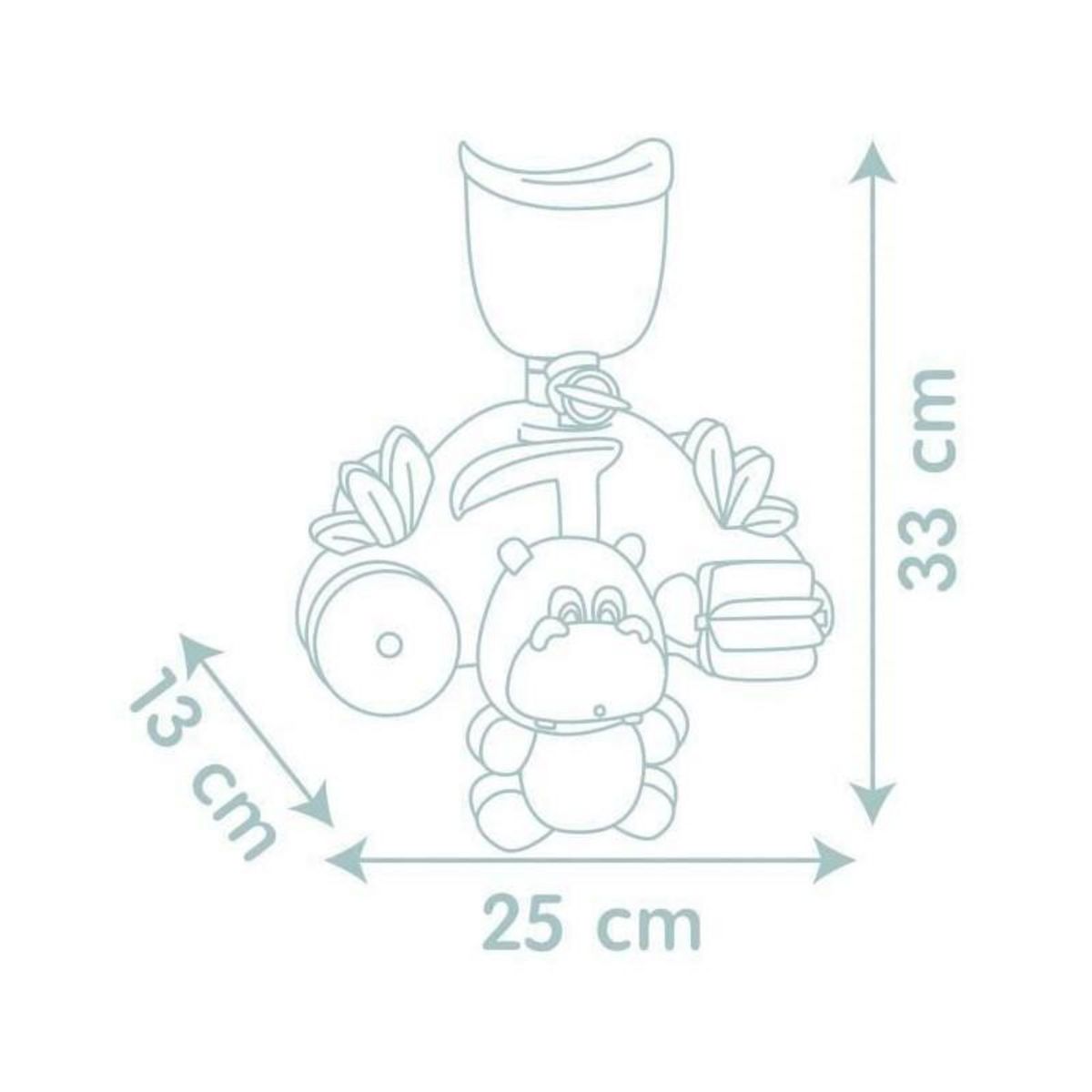 SMOBY Jouet de bain Smoby Little Smoby Hippo - Toboggan et roues pour bébé de 18 mois - Bleu et vert