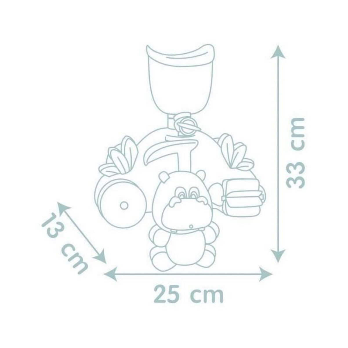 SMOBY Jouet de bain Smoby Little Smoby Hippo - Toboggan et roues pour bébé de 18 mois - Bleu et vert