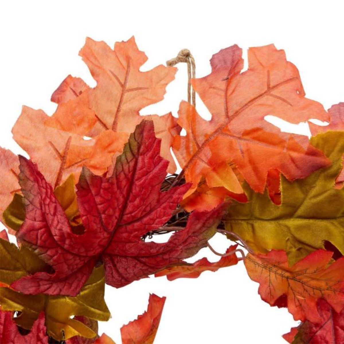 ATMOSPHERA Couronne de Feuilles Artificielles  James  43cm Orange