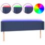 Voir la diapositive 2 : VIDAXL Tete de lit a LED Bleu 163x16x78/88 cm Tissu