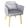 Voir la diapositive 1 : Paris Prix Fauteuil Scandinave en Tissu  Nari  70cm Gris Clair
