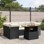 Voir la diapositive 1 : VIDAXL Salon de jardin 7 pcs avec coussins noir resine tressee