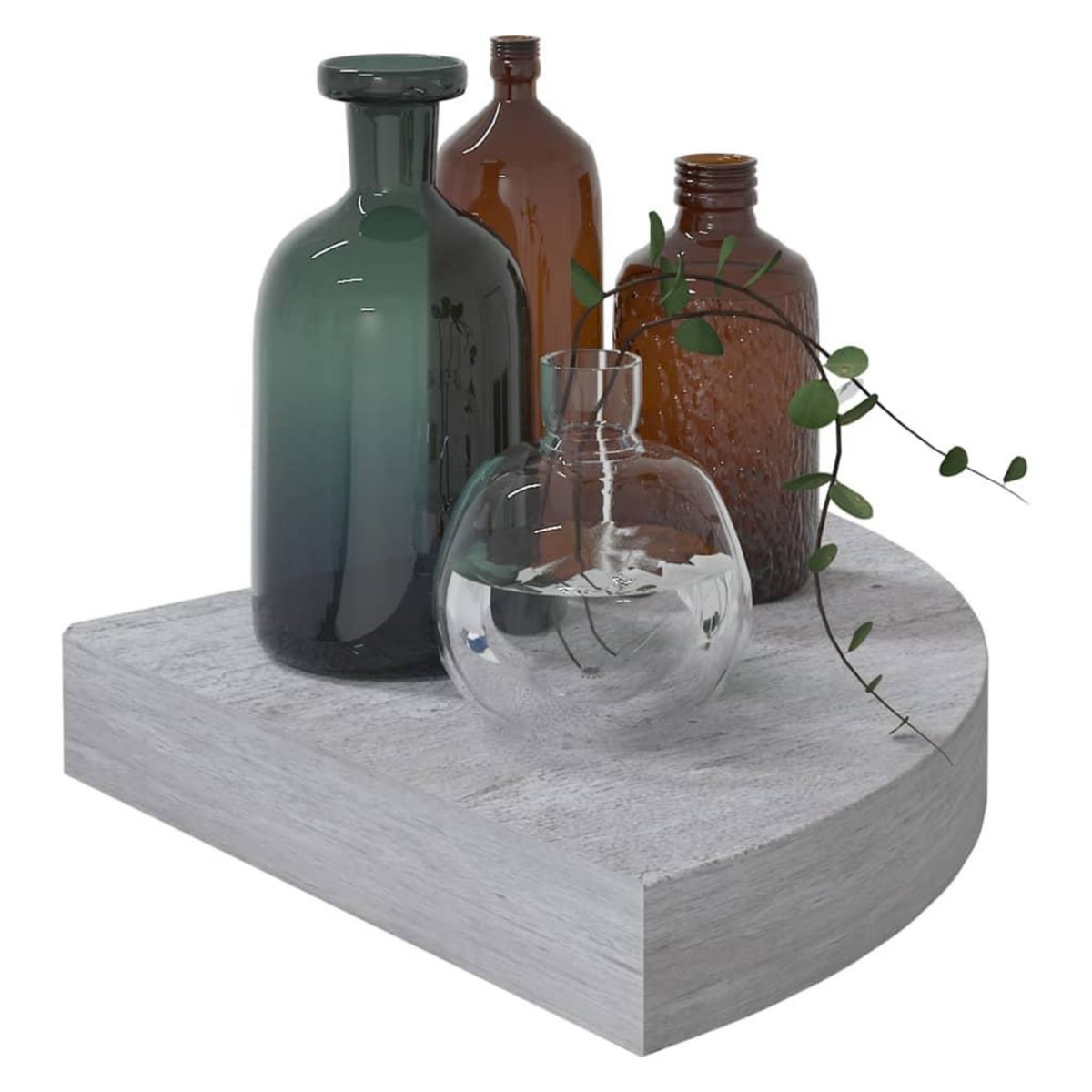 VIDAXL Etagere d'angle murale Gris beton 25x25x3,8 cm MDF