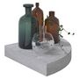 Voir la diapositive 3 : VIDAXL Etagere d'angle murale Gris beton 25x25x3,8 cm MDF