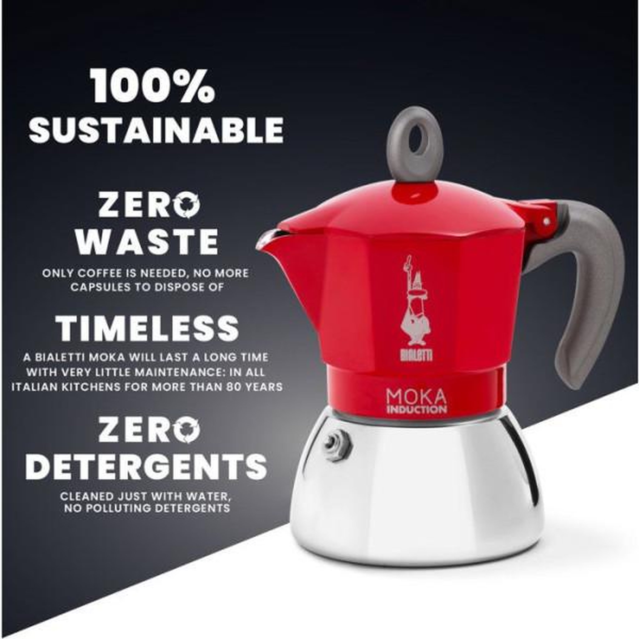 Voir la diapositive 6 : BIALETTI Cafetière italienne 2 tasses rouge - 6942