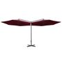 Voir la diapositive 3 : VIDAXL Parasol de jardin double et mat en acier Rouge bordeaux 600 cm