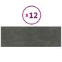 Voir la diapositive 2 : VIDAXL Panneaux muraux 12 pcs Gris fonce 90x30 cm Velours 3,24 m²