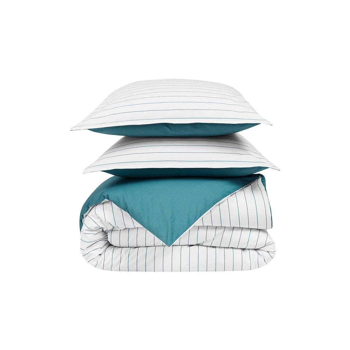 Sensei Maison Lot de 2 taies d'oreillers en percale de coton HOSSEGOR