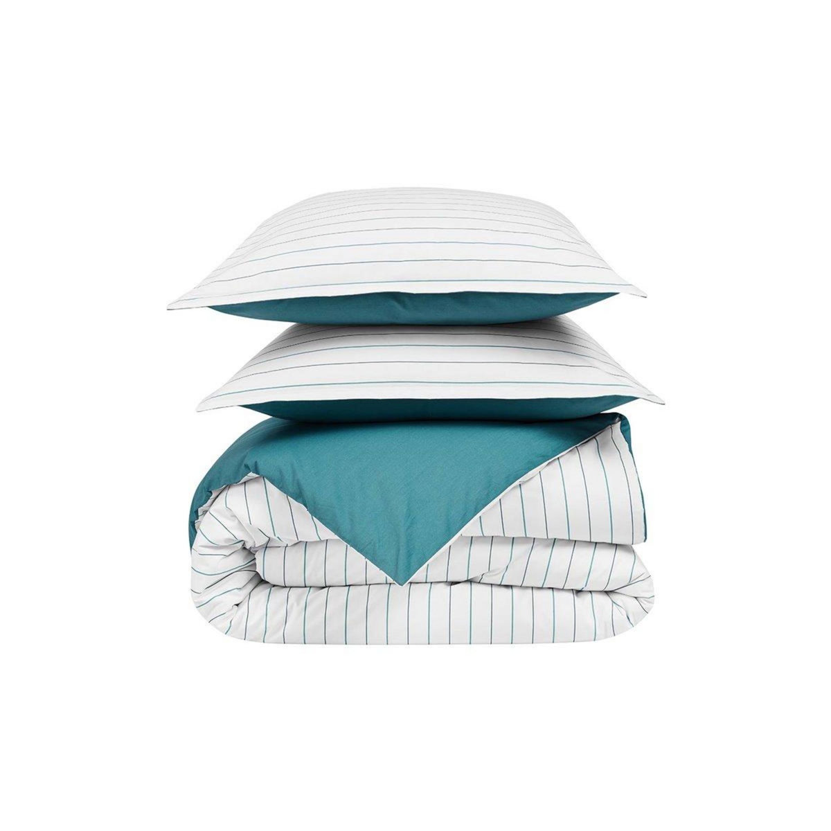 Sensei Maison Lot de 2 taies d'oreillers en percale de coton HOSSEGOR