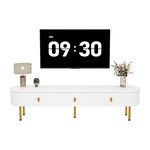 MERAX Meuble tv blanc 174 cm mdf