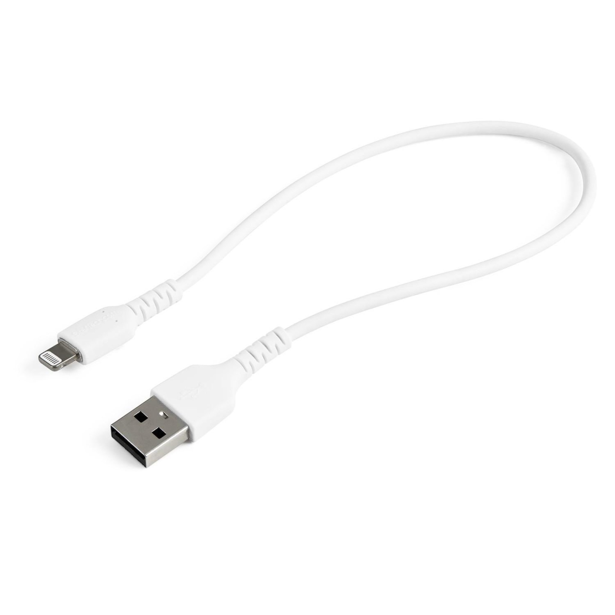 Voir la diapositive 2 : Startech Startech.com câble usb-a vers lightning blanc robuste 30cm - câble de charge/synchronisation de type a vers lightning en fibre aramide - ipad/iphone 12 - certifié apple mfi