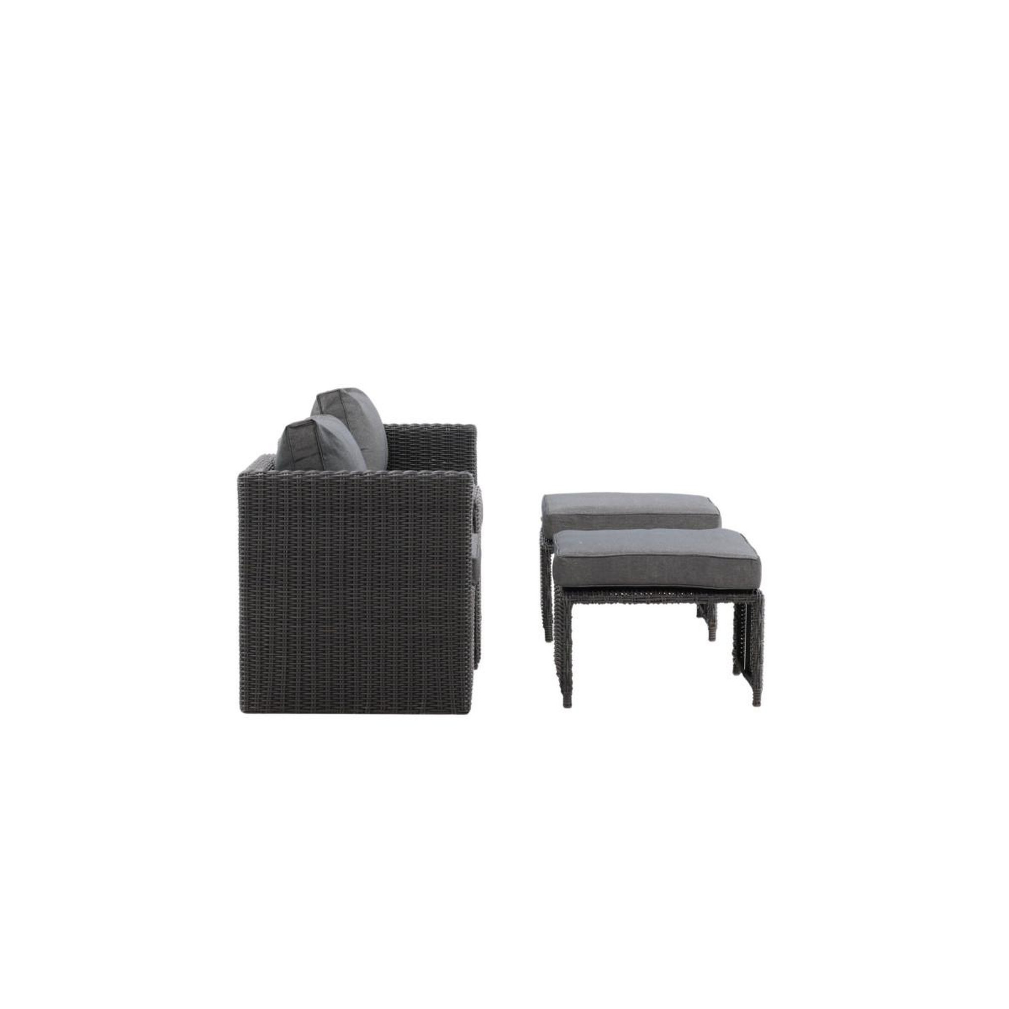 Voir la diapositive 3 : Paris Prix Salon de jardin  quad  66cm noir