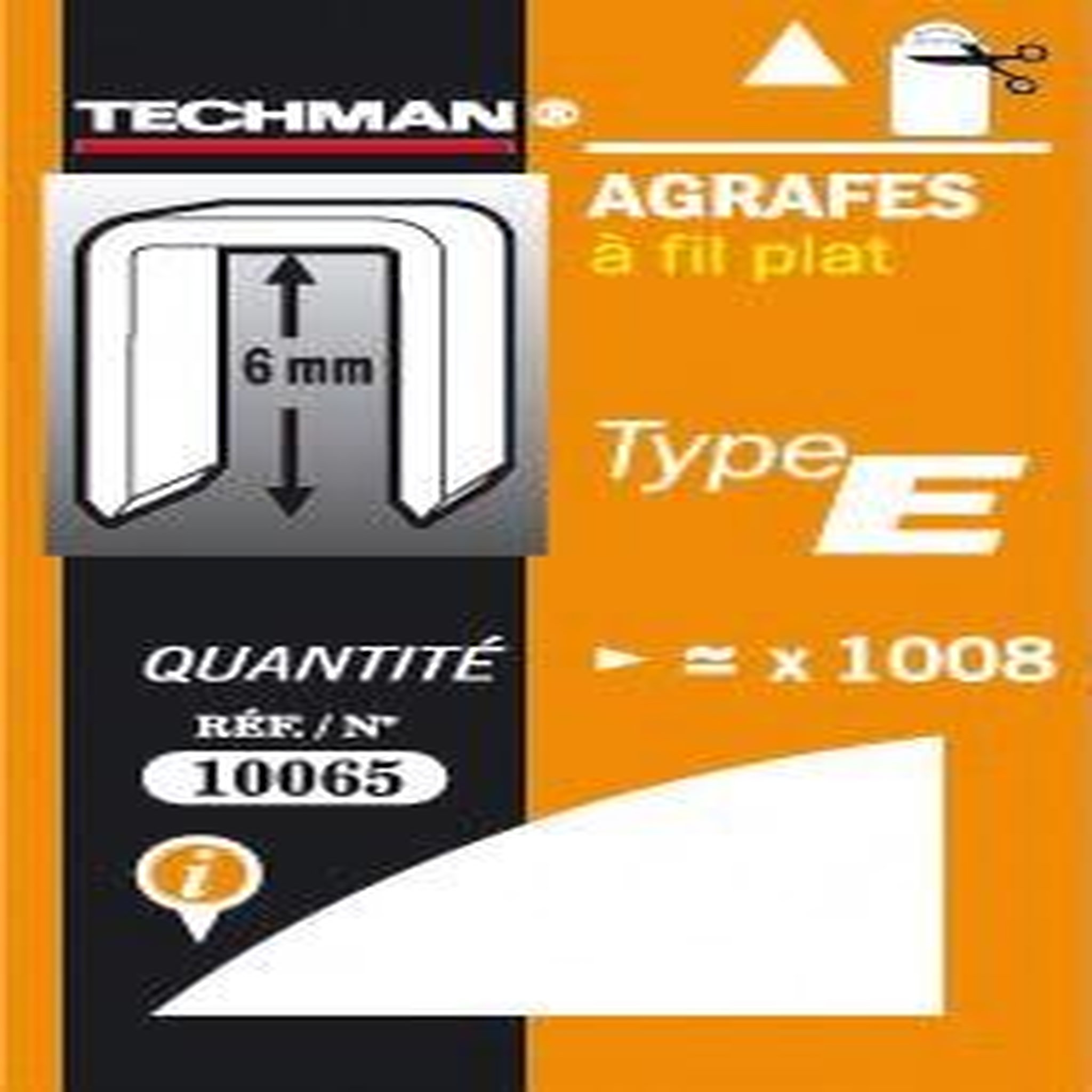 TECHMAN Agrafes 6 mm - type E