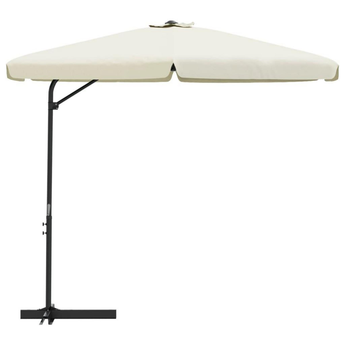 VIDAXL Parasol d'exterieur avec mat en acier 300 cm blanc sable