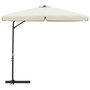 Voir la diapositive 3 : VIDAXL Parasol d'exterieur avec mat en acier 300 cm blanc sable