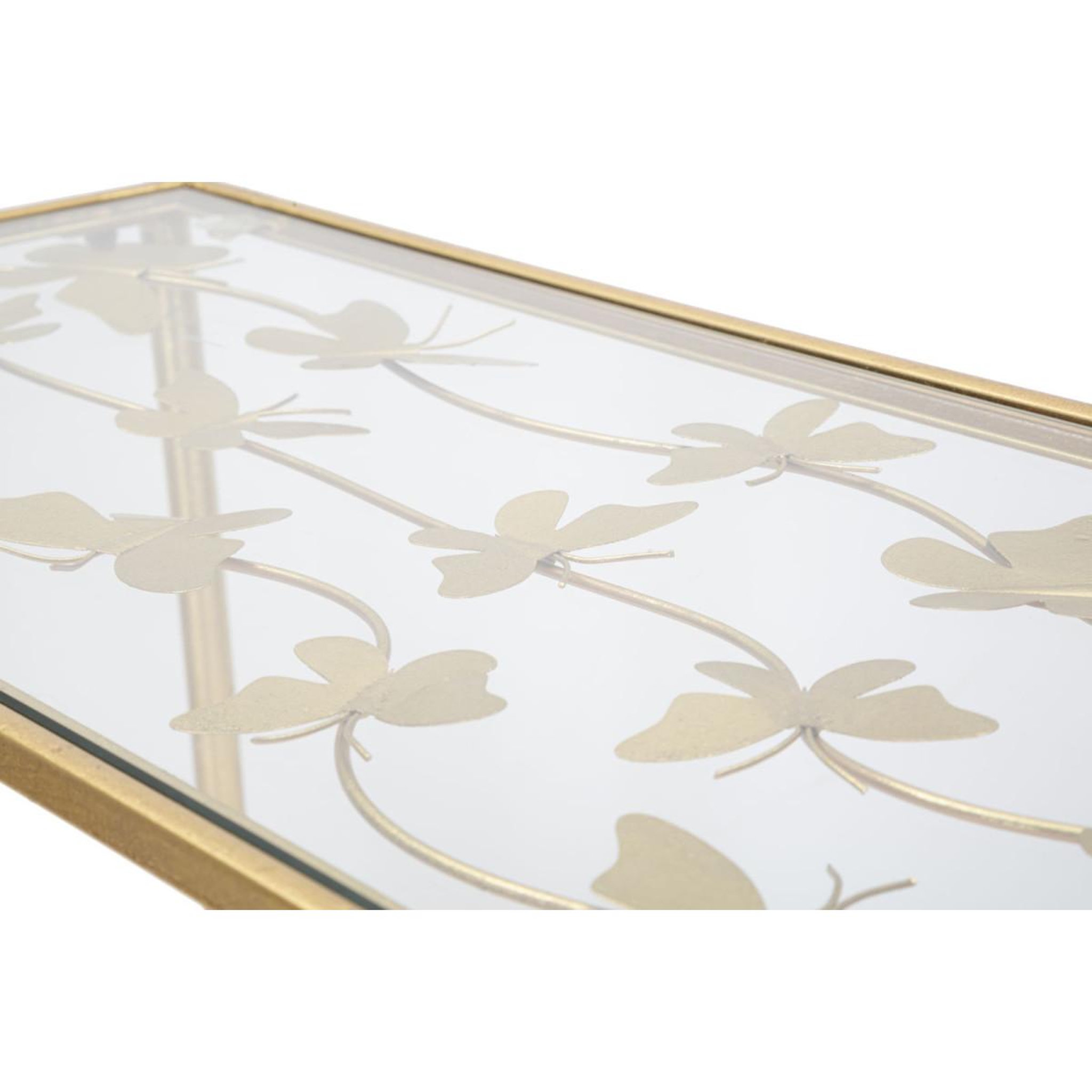 Voir la diapositive 4 : Paris Prix Console design en métal  butterfly  100cm or