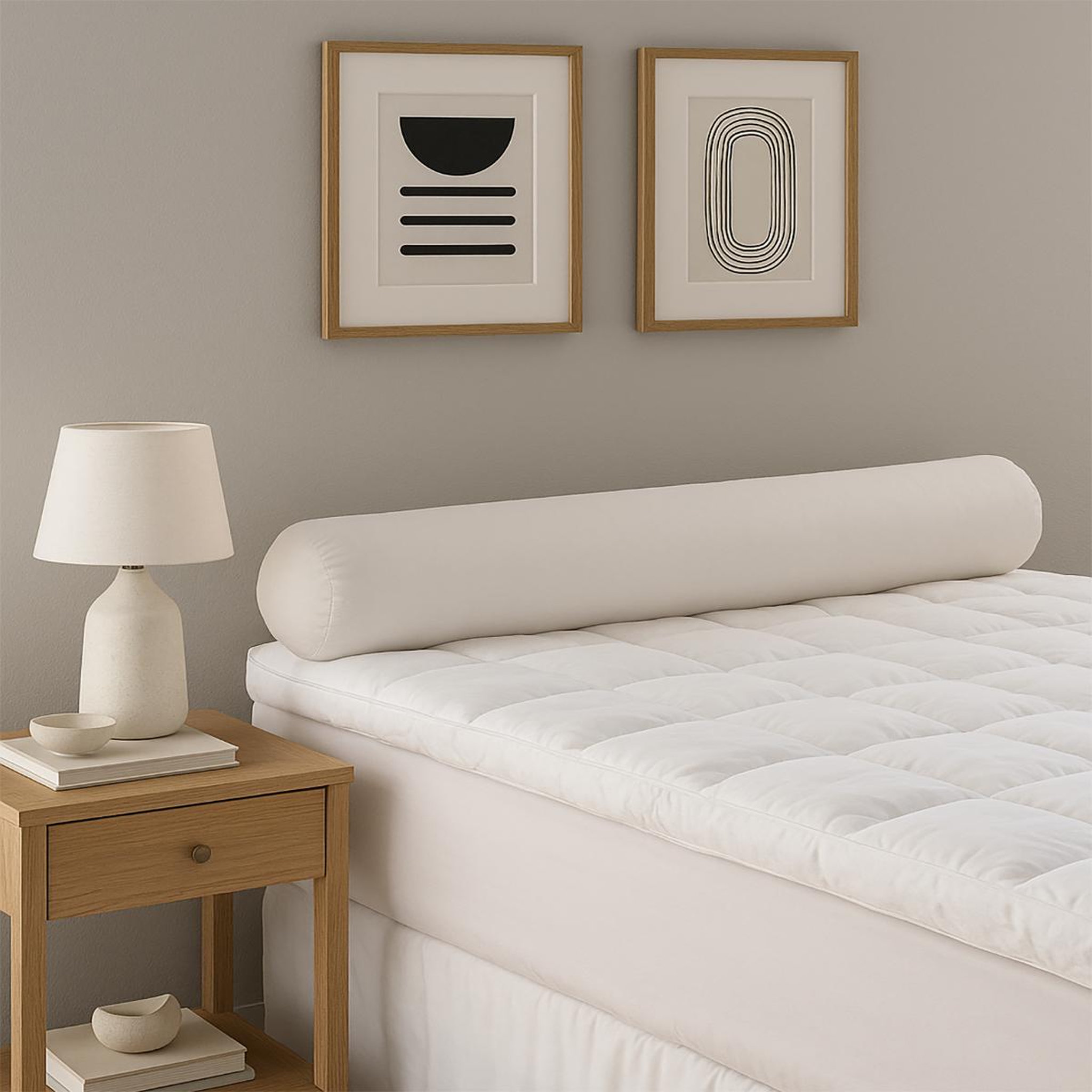 DUNLOPILLO Traversin plume l'eternel - ferme. Coloris disponibles : Blanc