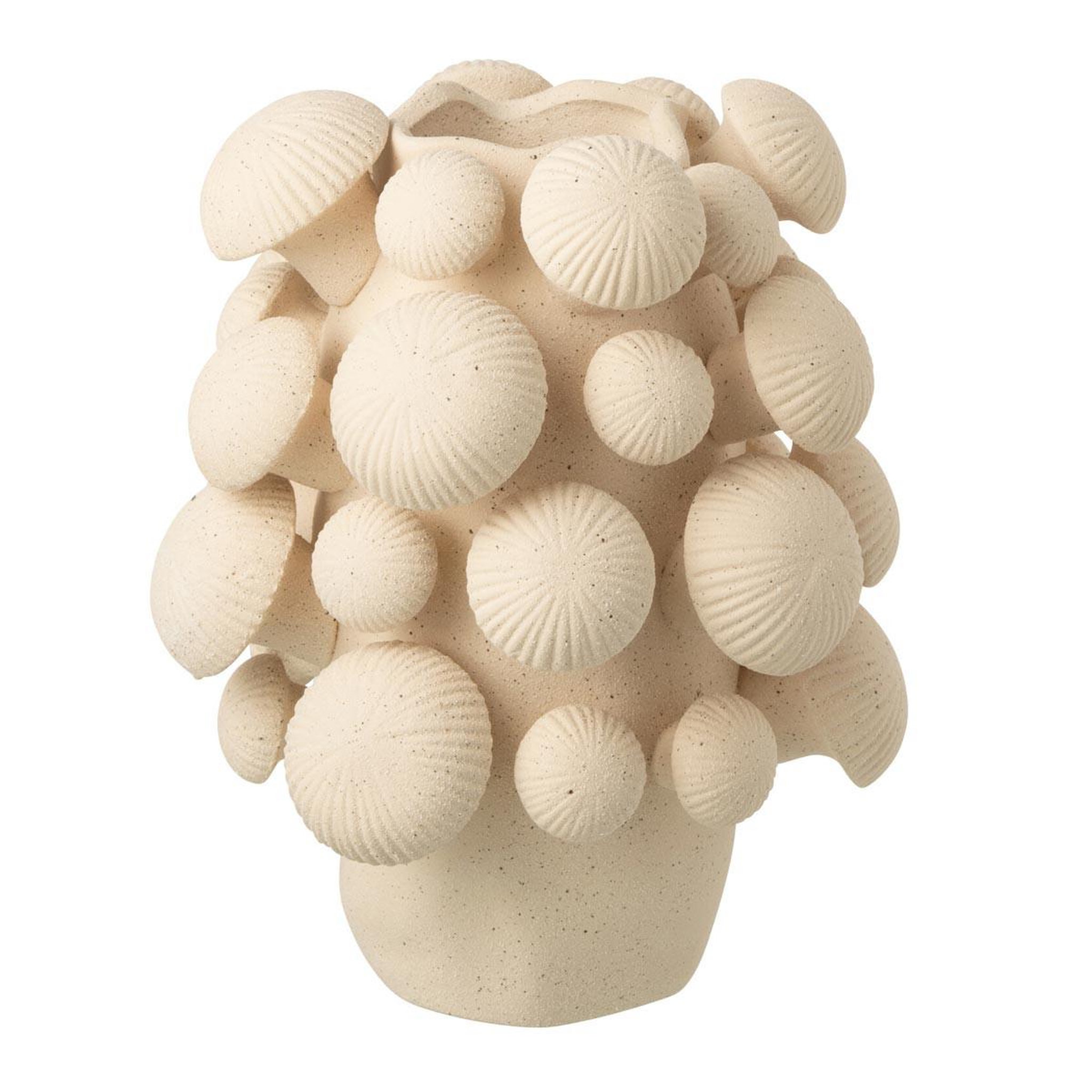 J-LINE Vase champignon en argile  fungi  32cm beige