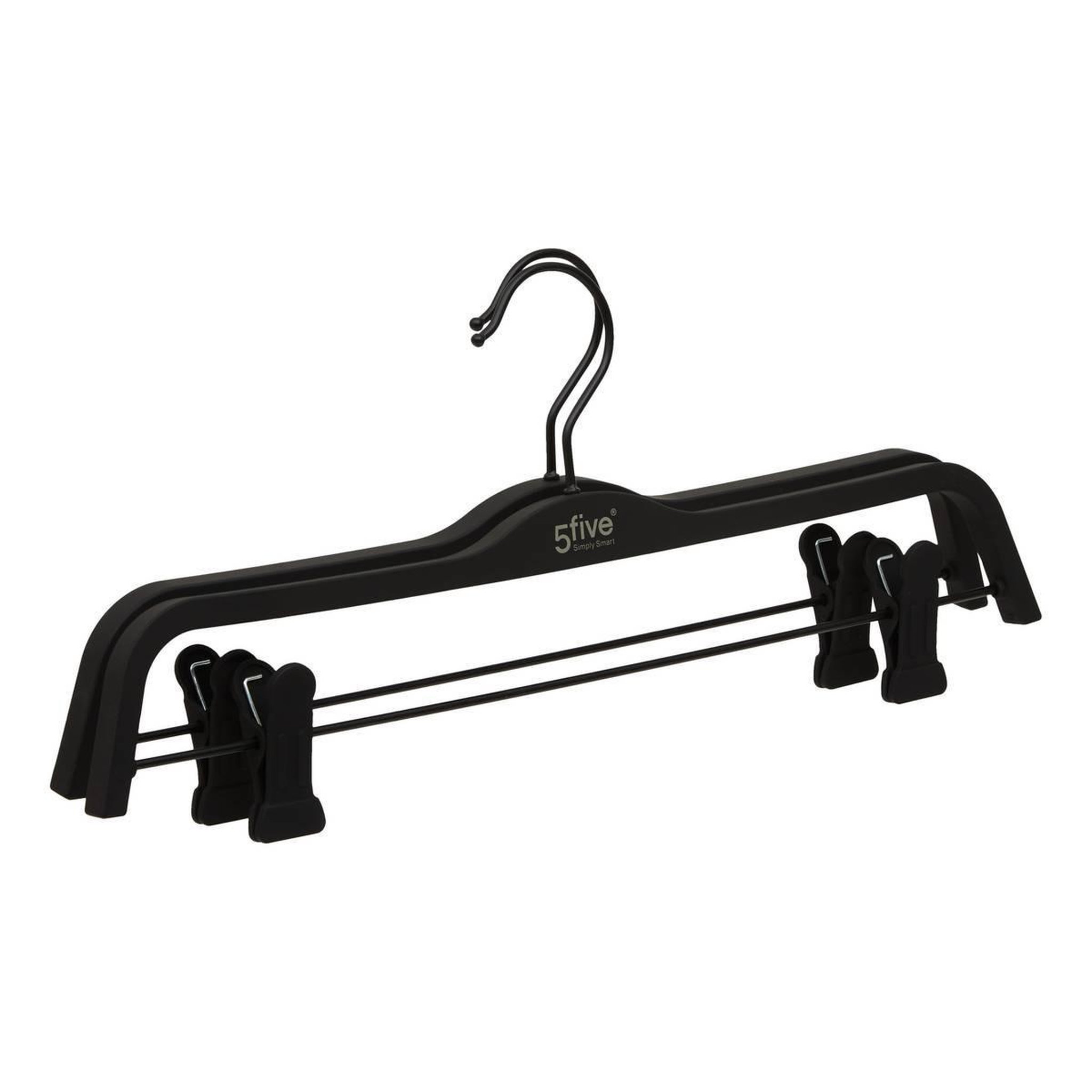 FIVE Lot de 2 Cintres à Pince  Hang'clip  37cm Noir