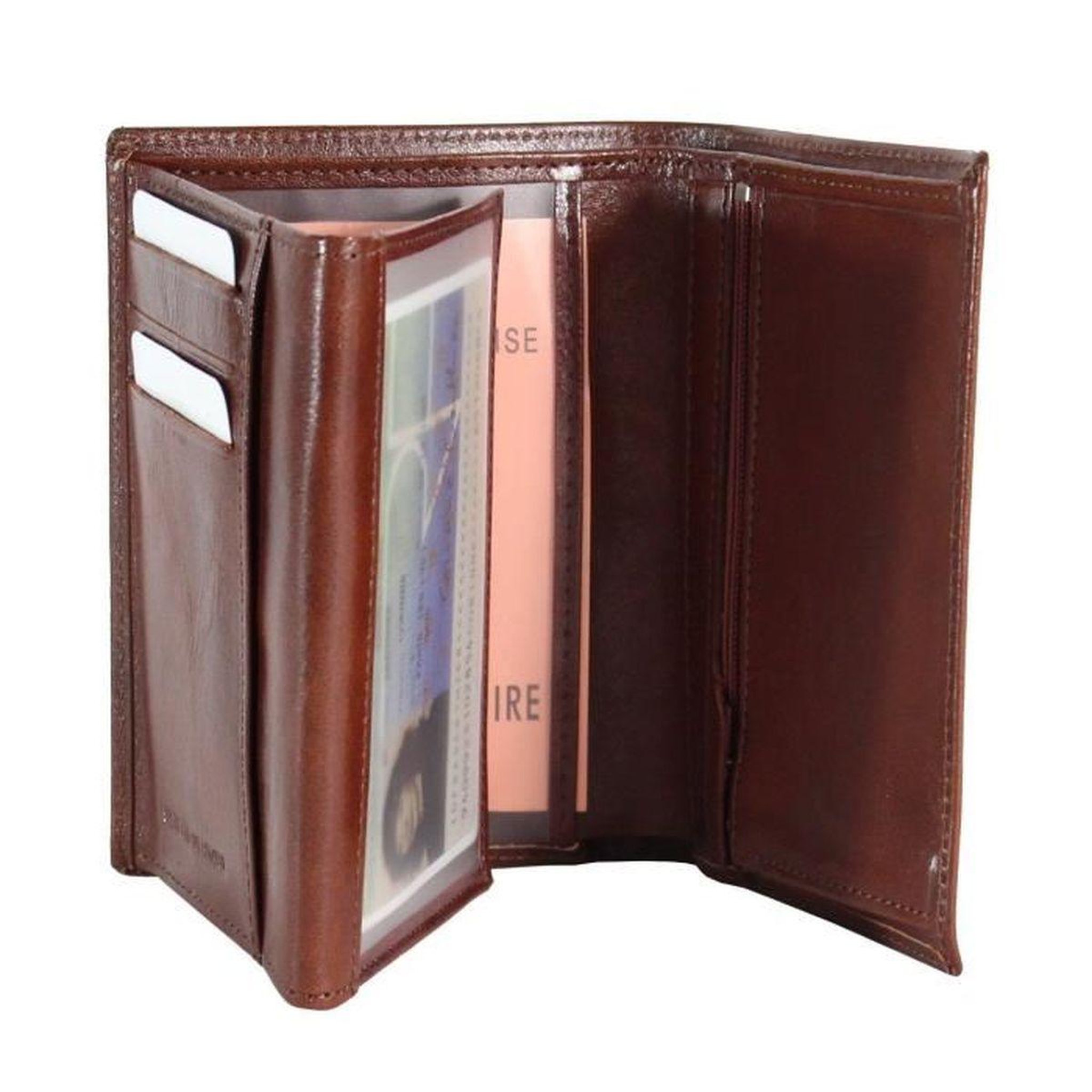 Voir la diapositive 2 : Cadwell Portefeuille Cadwell Homme 100% Cuir de Vachette - Marron