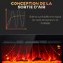Voir la diapositive 6 : HOMCOM Cheminée électrique 1800W effets flammes LED 3D réglables - timer, thermostat, télécommande - noir