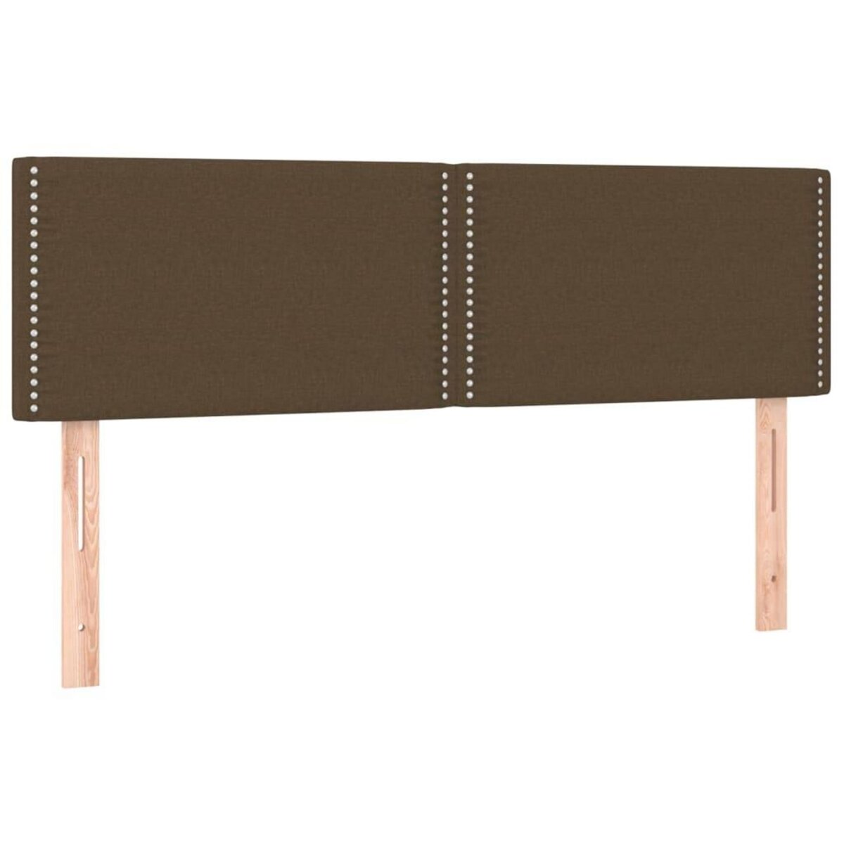 VIDAXL Tete de lit a LED Marron Fonce 144x5x78/88 cm Tissu