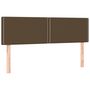 Voir la diapositive 4 : VIDAXL Tete de lit a LED Marron Fonce 144x5x78/88 cm Tissu