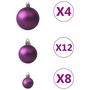 Voir la diapositive 2 : VIDAXL Ensemble de boules de Noël 100 pcs Violet