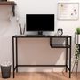 Voir la diapositive 1 : VIDAXL Bureau d'ordinateur Marbre noir 100x36x74 cm Verre trempe